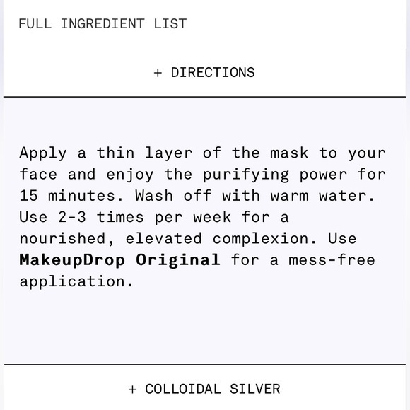 Brand New Never Used Makeupdrop Super Silver Haze Purifying Face Mask 2.23 fl Oz - Picture 3 of 6